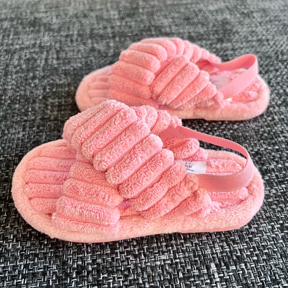 H&M Toddler French Terry Slide on Sandals Size 6-7